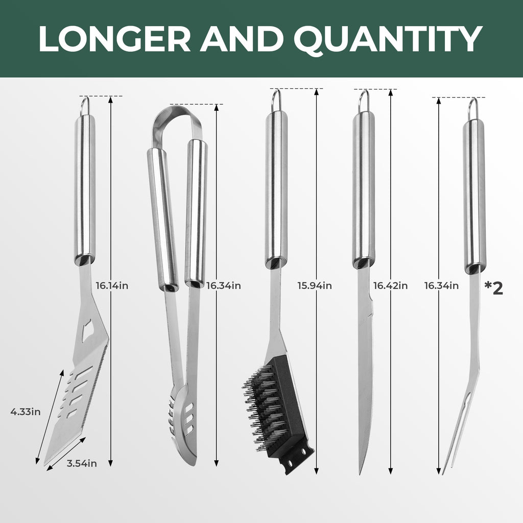 16 Inch Stainless Steel BBQ Grill Tools BBQ Tool Grilling Accessories