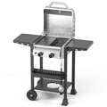 2-Burner Stainless Steel Propane Gas Grill 16000 BTU with Side Storage Shelves