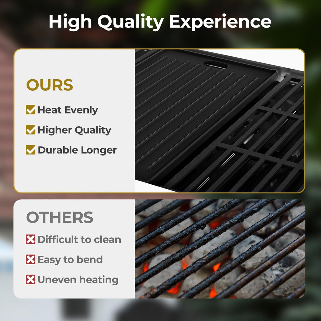 4-Burner Propane Gas Grill Stainless Steel 42000 BTU with Side Burner