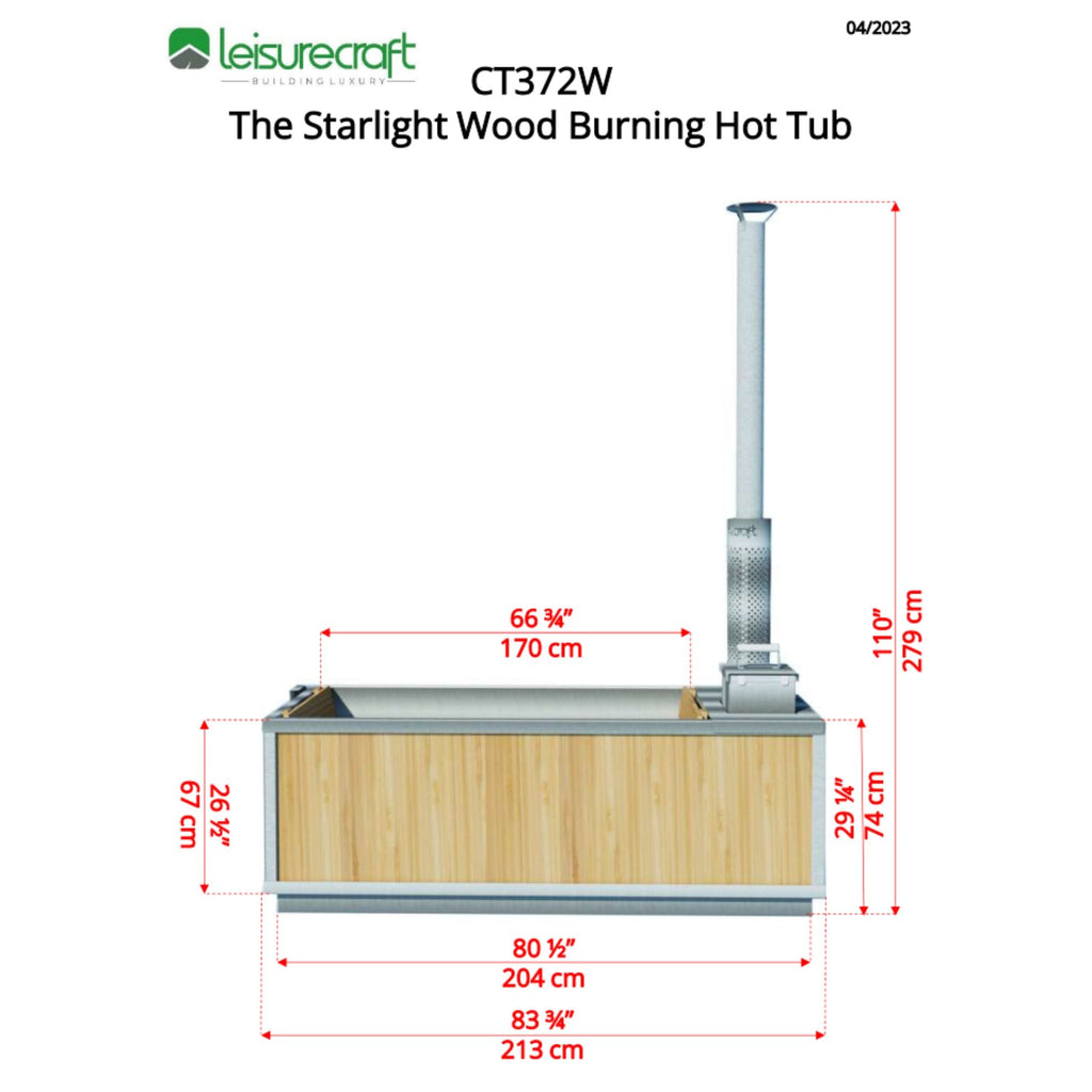 Dundalk The Starlight Wood Burning Hot Tub CT372W