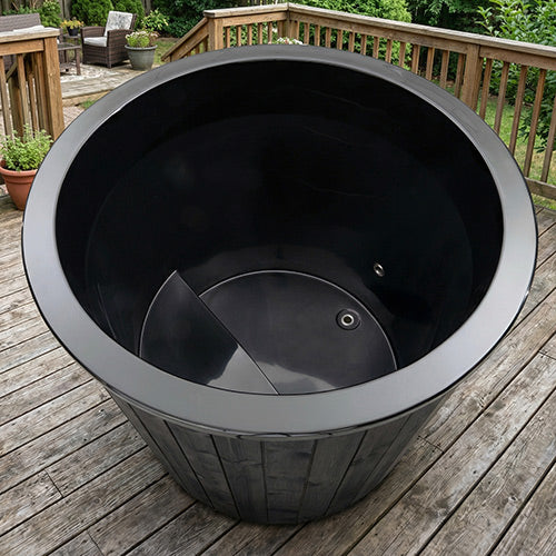 SaunaLife Black Model S1BC Package 1‑Person Immersion Tub and Combination Water Chiller/Heater 130024