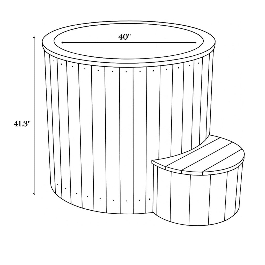 SaunaLife Black Model S1B 1-Person Cold/Hot Immersion Tub 128695