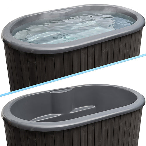 SaunaLife Black Model S2BC Package 2‑Person Immersion Tub and Combination Water Chiller/Heater 130026
