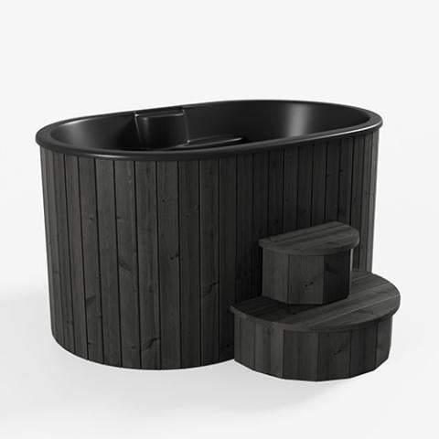 SaunaLife Black Model S2B 2-Person Cold/Hot Immersion Tub 128697