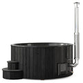 SaunaLife Model S6B Soak-Series Home Wood-Burning Hot Tub, Black, Up to 7 Persons SL-MODELS6B
